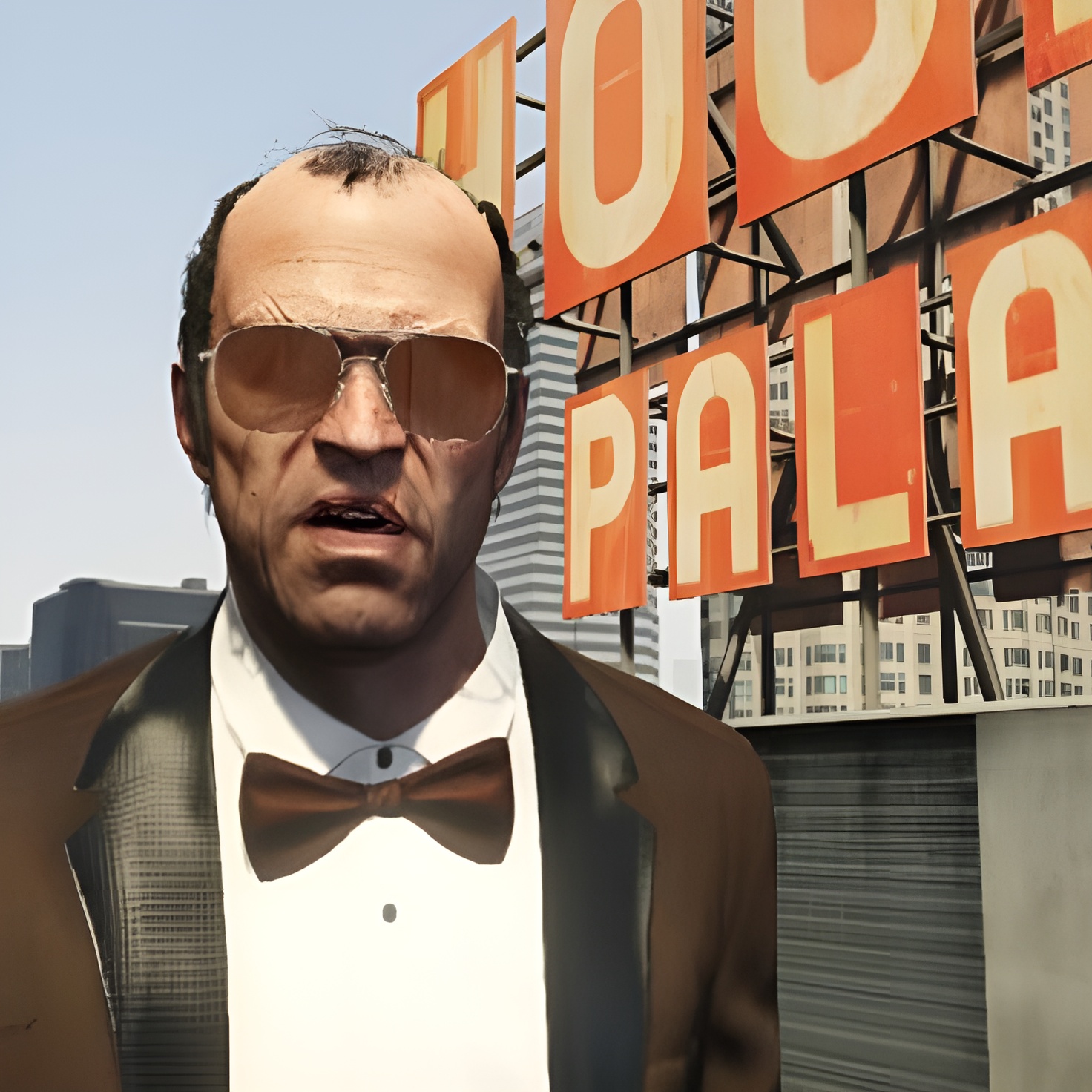 Trevor Philips overlooking the city
